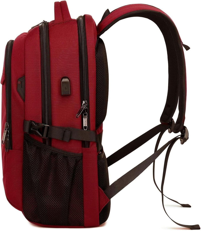 Wasserdichter Reise-Laptoprucksack mit USB-Anschluss und organisierter Aufbewahrung