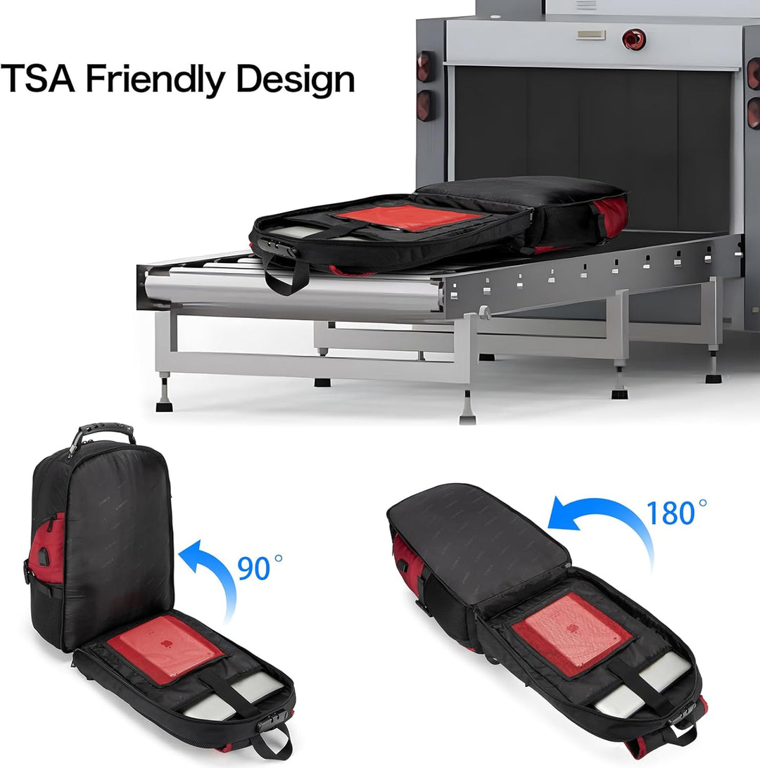 Wasserdichter Anti-Diebstahl Laptop- & Reiserucksack mit USB-Anschluss – 17,3"