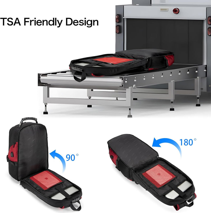 Wasserdichter Anti-Diebstahl Laptop- & Reiserucksack mit USB-Anschluss – 17,3"