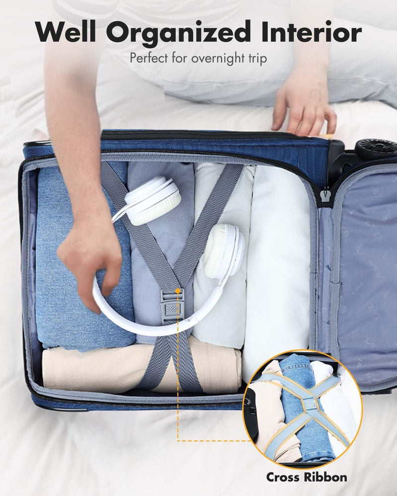 Fluggesellschaft-zugelassenes Unter-Sitz-Handgepäck mit Spinner-Rädern und Laptopfach