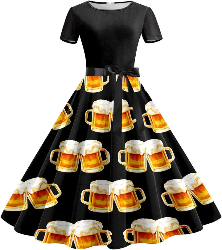 Bierkrug-Kleid mit Taillenband – Lena Oktoberfest 2025