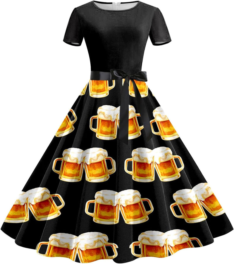 Bierkrug-Kleid mit Taillenband – Lena Oktoberfest 2025