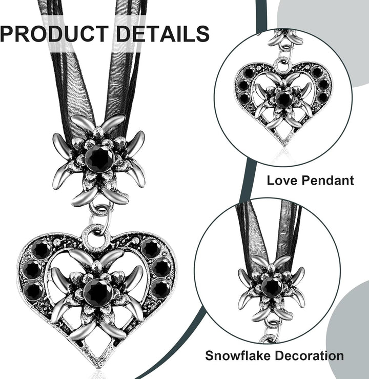 Edelweiß Schmuckset mit Herzanhänger – BergMystik Oktoberfest 2025