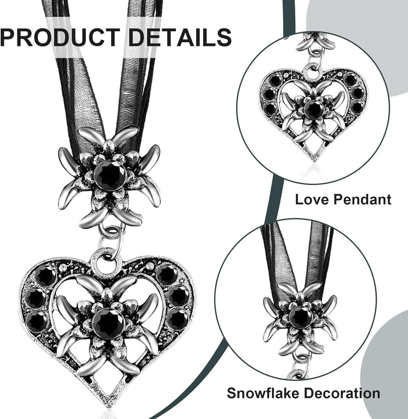 Edelweiß Schmuckset mit Herzanhänger – BergMystik Oktoberfest 2025