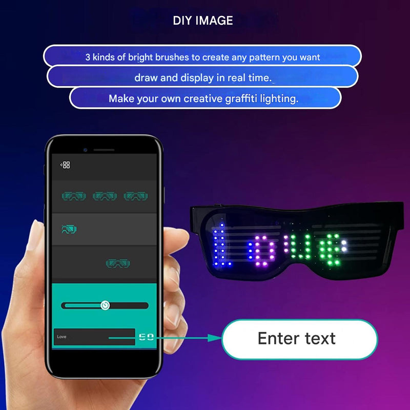 App-programmierbare LED-Partybrille - GlowBeat