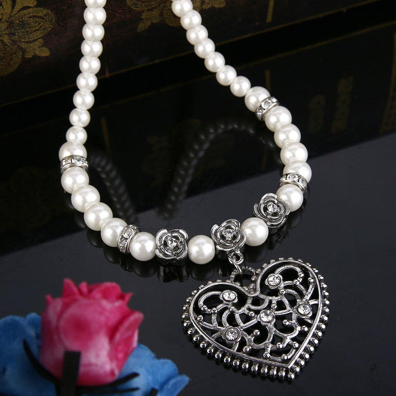 Perlenkette mit Herzanhänger – RosenHerz Oktoberfest 2025