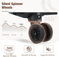 Ausziehbares Handgepäck für unter dem Sitz mit Spinner-Rollen und Laptopfach