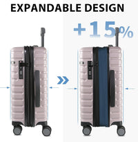 Ausziehbarer Hartschalenkoffer mit Spinner-Rädern und TSA-Schloss