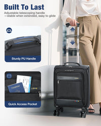 Weicher ausziehbarer Handgepäckkoffer mit Rollen – Leicht & Fluggesellschaftszugelassen