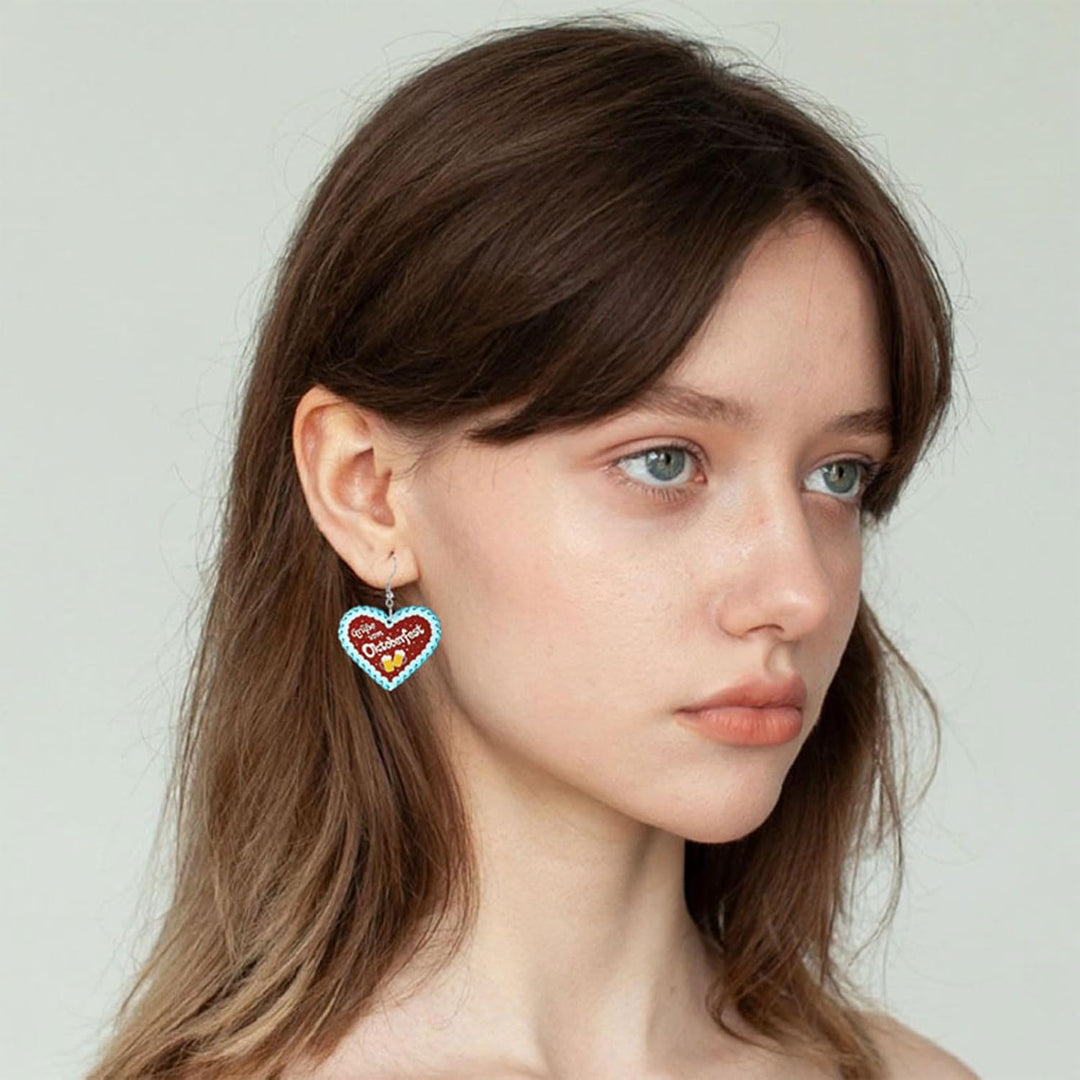 Karierter Haarreif & Lebkuchenherz-Ohrringe – BavariaCharme Oktoberfest 2025