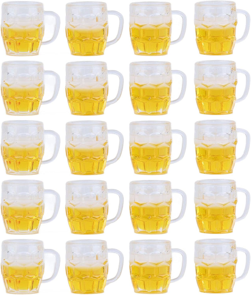 Mini Bierkrüge (12er-Set, Harz) – DekoProst Oktoberfest 2025