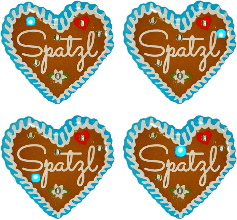 LED Lebkuchenherz Pins (4er-Set) – HerzGaudi Oktoberfest 2025