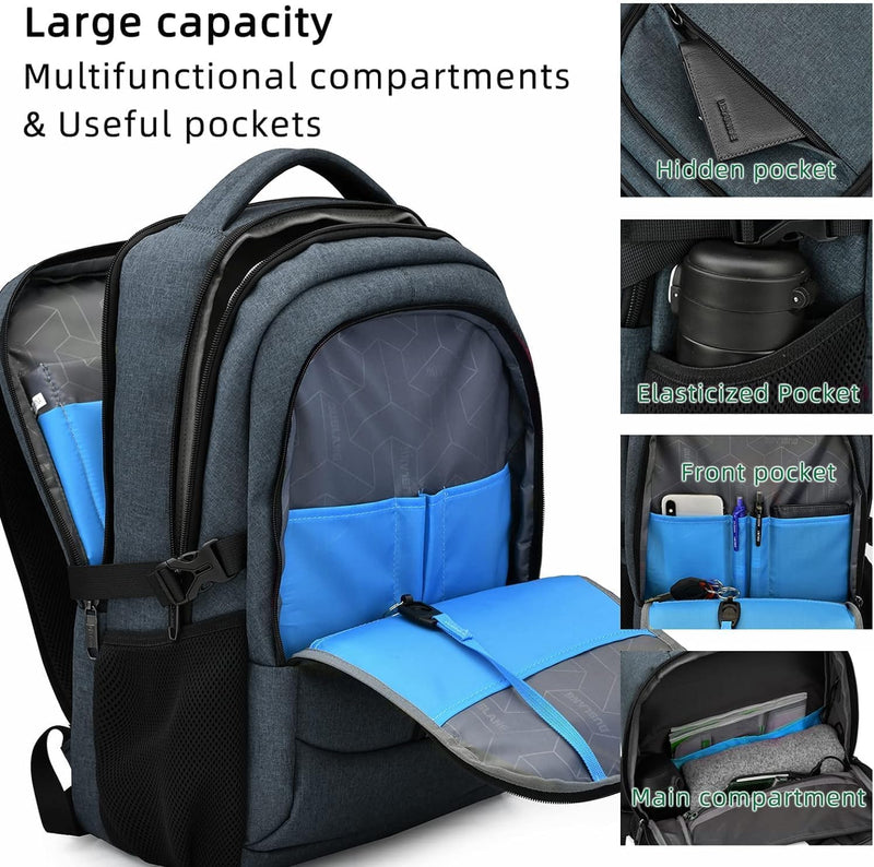 Wasserabweisender Reise-Laptop-Rucksack mit USB-Ladeanschluss