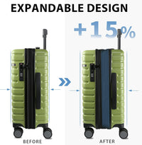 Ausziehbarer Hartschalenkoffer mit Spinner-Rädern und TSA-Schloss