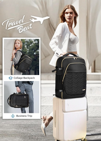 40L Flugtauglicher Reisetrolley mit 6 Packwürfeln und Laptopfach