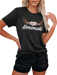 Damen Kurzarm Herzmadl T-Shirt – Lena Oktoberfest 2025