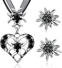 Edelweiß Schmuckset mit Herzanhänger – HerzGlanz Oktoberfest 2025