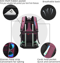 Wasserdichter Reise-Laptoprucksack mit USB-Anschluss und organisierter Aufbewahrung
