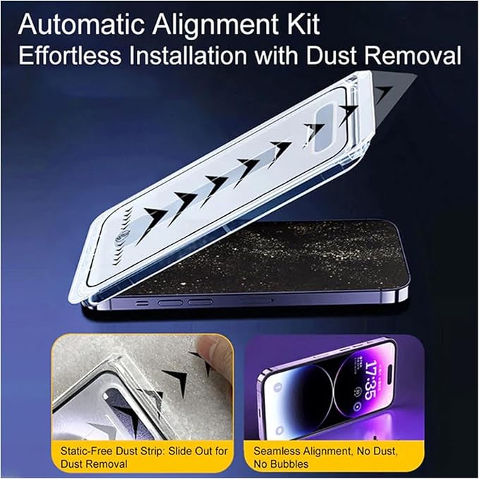 3-in-1 iPhone Bildschirmschutz - iShield Datenschutz