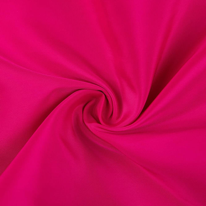Leuchtend pinker Stoff, Polyester, glatt, für Bekleidung und Dekoration.