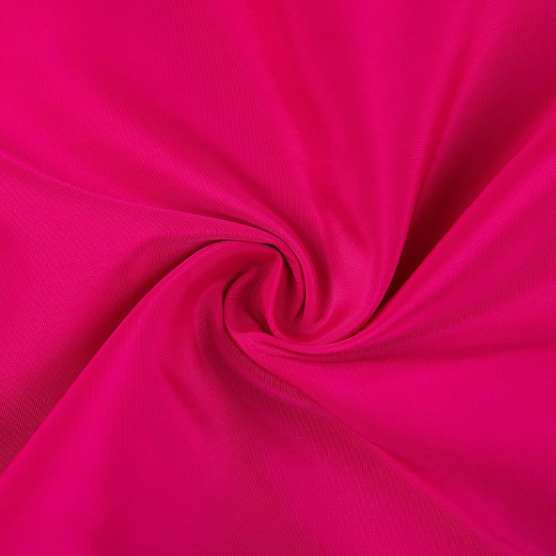 Leuchtend pinker Stoff, Polyester, glatt, für Bekleidung und Dekoration.