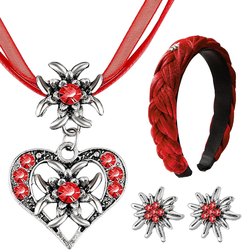 Edelweiß Schmuckset mit Perlen – TrachtenZauber Oktoberfest 2025