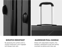 2-teiliges ABS-Hartschalenkoffer-Set mit TSA-Schloss & 360°-Drehrollen