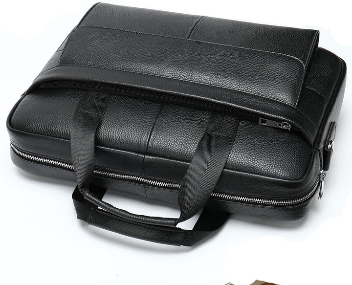 Premium Rindsleder 15” Business-Aktentas mit Organizer-Fächern