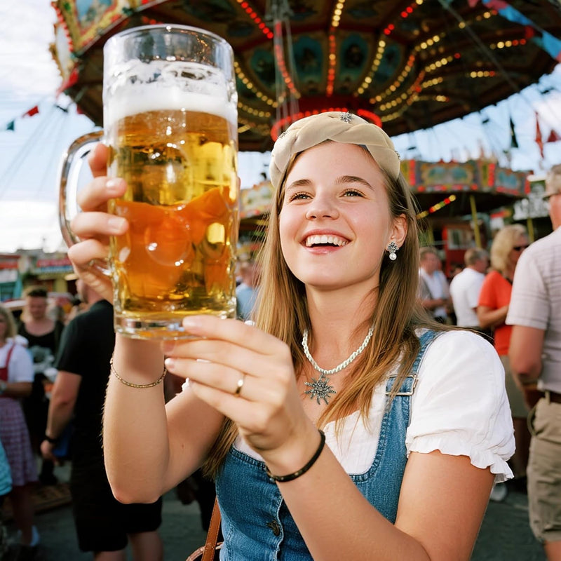 Edelweiß Schmuckset mit Perlen – TrachtenZauber Oktoberfest 2025