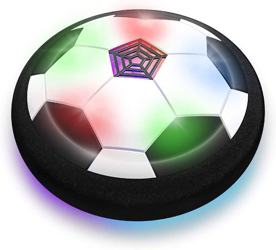 Schwebender LED-Hoverball, schwarz-weiß, für Indoor-Fußballspiel, Kinder-Spielzeug.