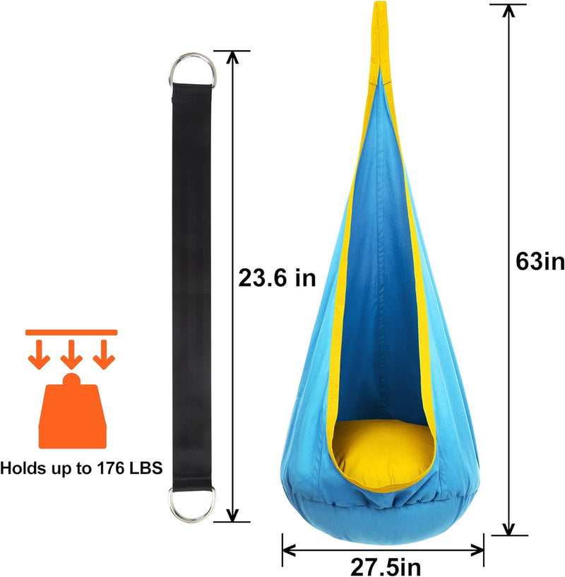 Kinder-Hängesessel mit Luftkissen für drinnen & draußen