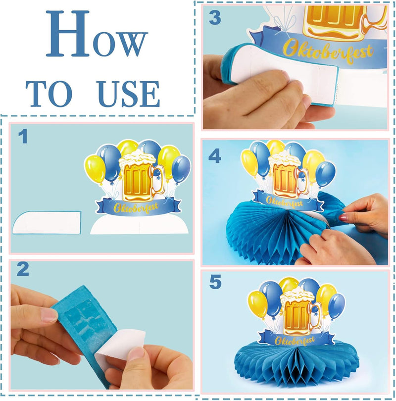 Waben-Tischdeko im 3er-Set – FestFreude Oktoberfest 2025