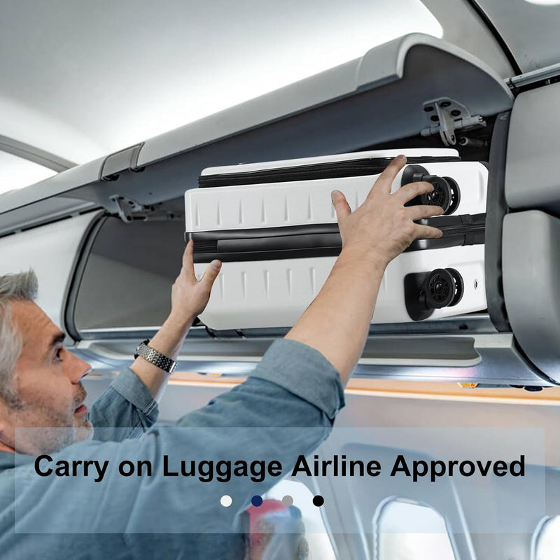 Erweiterbarer Hartschalenkoffer mit Frontfach und TSA-Schloss