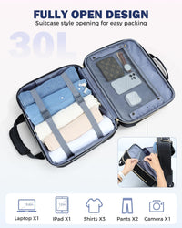 15,6" Rollkoffer für Laptop mit Mehreren Fächern & Flugzeugzugelassene Abmessungen