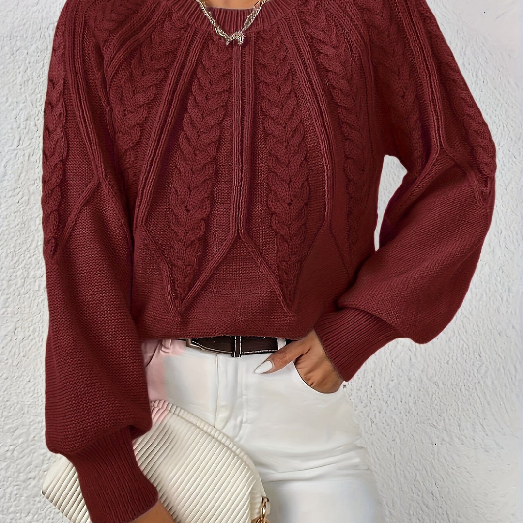 Damen Strickpullover mit Lanternärmeln – Sanna