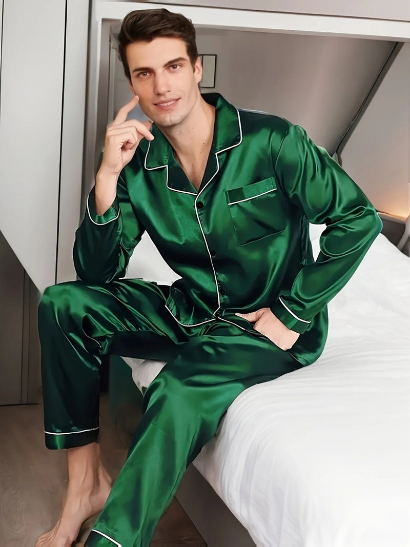 Herren-Pyjama aus Satin – Adrian