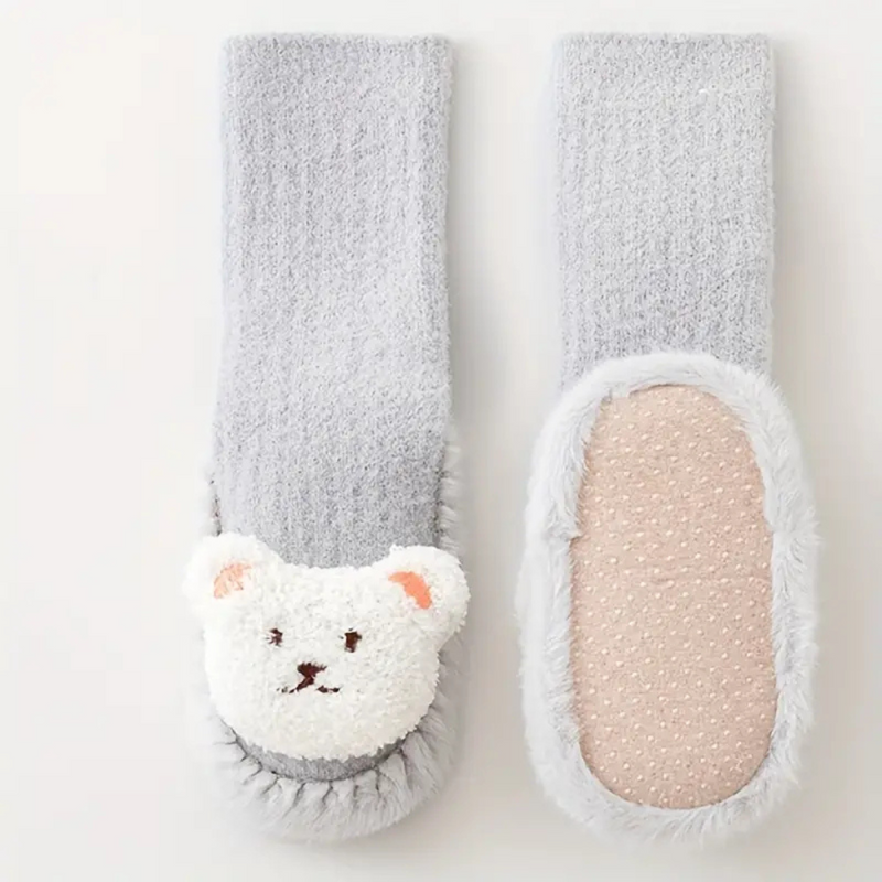 Kinder Hausschuhe Socken mit Bären – CozyBear