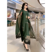 Maxikleid mit geradem Schnitt und langen Ärmeln – Yara