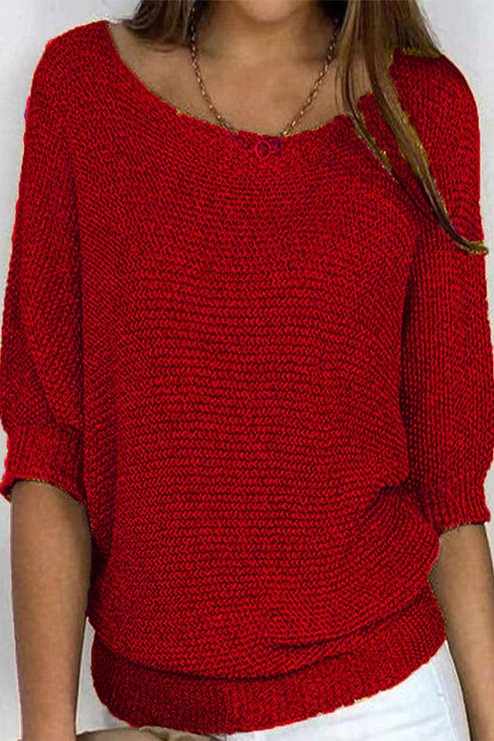 Strickpullover Damen mit Fledermausärmeln und lockerer Passform – Mira