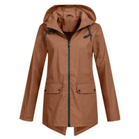 Herbstliche Damen Regenjacke mit Kapuze - Liora