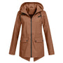 Herbstliche Damen Regenjacke mit Kapuze - Liora