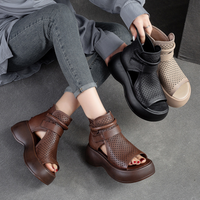 Orthopädische Leder-Sandalen Damen mit stoßdämpfender Sohle – Meike Herbstedition