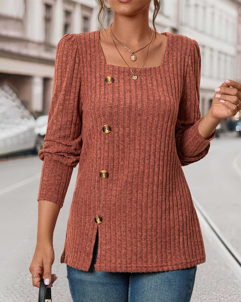 Stricktop für Damen mit Knöpfen – Mireille