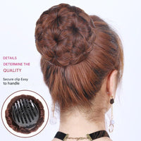 Blumenförmige Haarspange mit Haarverlängerung – Fiora