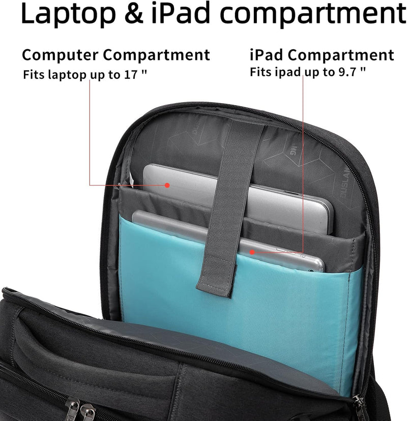 Wasserdichter Reise-Laptoprucksack mit USB-Anschluss und organisierter Aufbewahrung