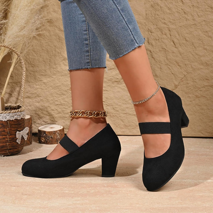 Samt Pumps mit Elastikriemen – Amelie Oktoberfest 2025