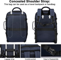 Erweiterbarer 45–55L Wasserdichter Reiserucksack mit 46,5 cm Laptopfach