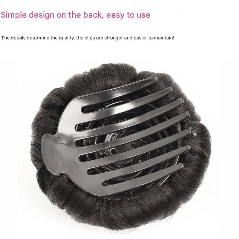 Blumenförmige Haarspange mit Haarverlängerung – Fiora