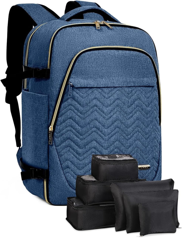 40L Flugtauglicher Reisetrolley mit 6 Packwürfeln und Laptopfach