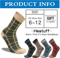 Warme Wollsocken für Herren, 5er-Pack, verschiedene Farben, Größe 39-46, Wintergeschenk.